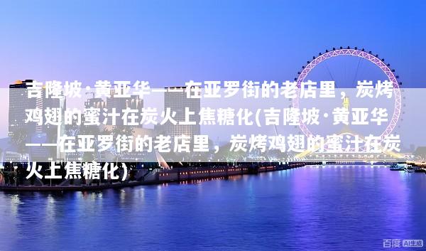 吉隆坡·黄亚华——在亚罗街的老店里，炭烤鸡翅的蜜汁在炭火上焦糖化(吉隆坡·黄亚华——在亚罗街的老店里，炭烤鸡翅的蜜汁在炭火上焦糖化)
