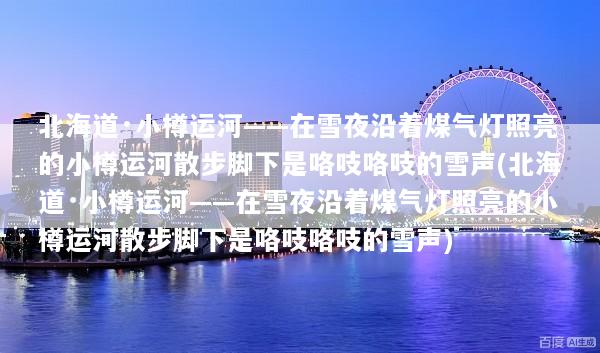 北海道·小樽运河——在雪夜沿着煤气灯照亮的小樽运河散步脚下是咯吱咯吱的雪声(北海道·小樽运河——在雪夜沿着煤气灯照亮的小樽运河散步脚下是咯吱咯吱的雪声)