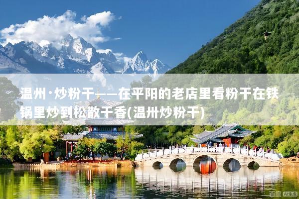 温州·炒粉干——在平阳的老店里看粉干在铁锅里炒到松散干香(温卅炒粉干)