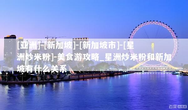 [亚洲]-[新加坡]-[新加坡市]-[星洲炒米粉]-美食游攻略_星洲炒米粉和新加坡有什么关系